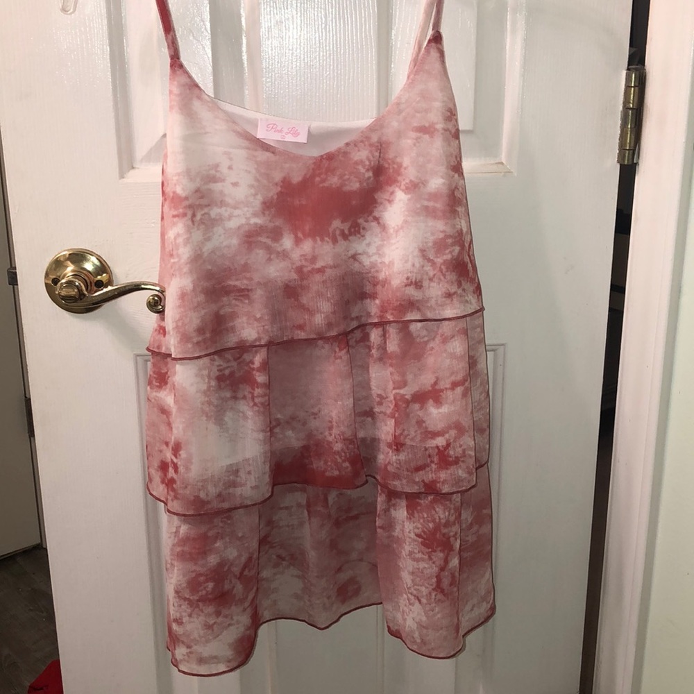Tie dye red tank